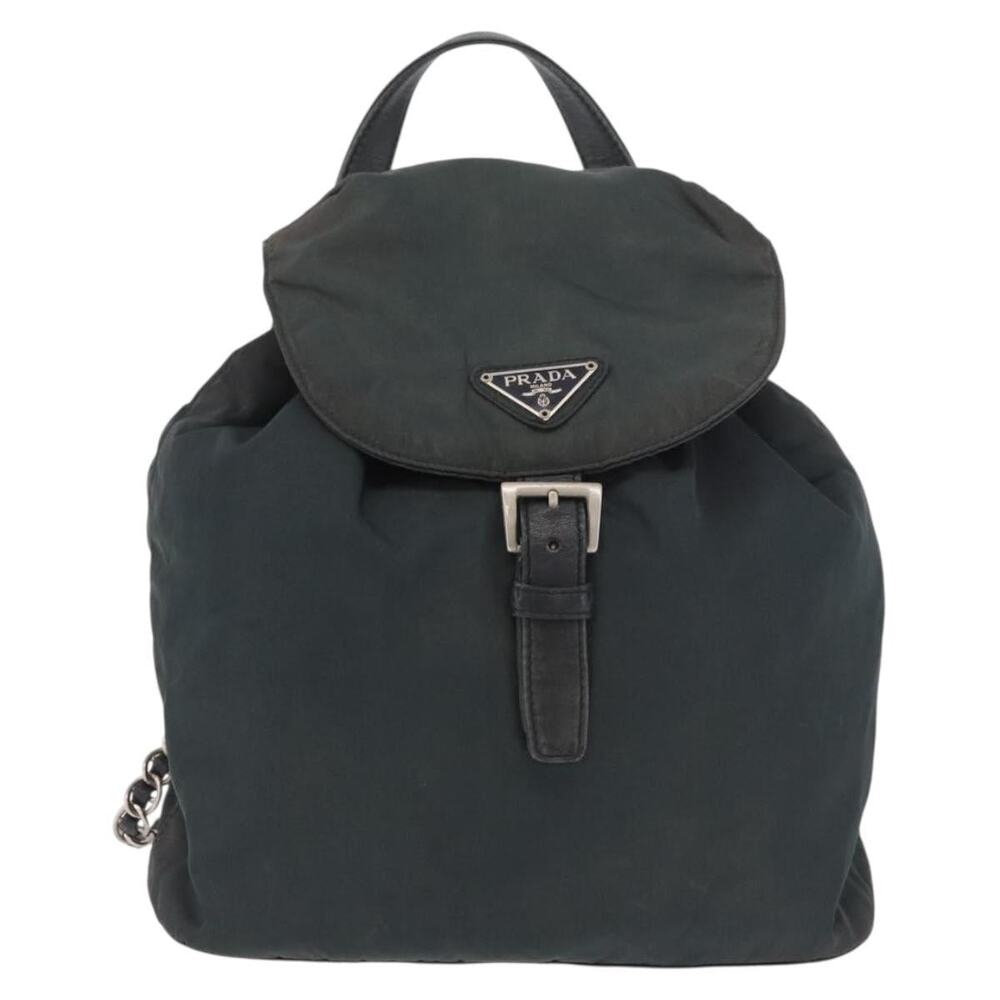 Prada Nylon Chain Backpack Green